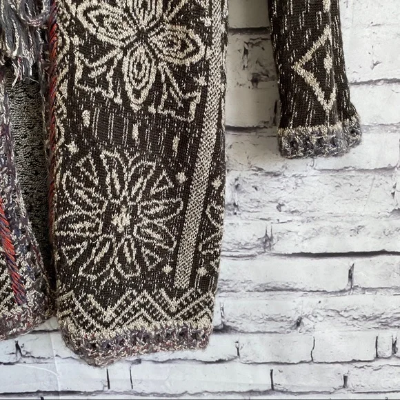 Free People Kai Pom Pom Hooded Cardigan in Brown - Picture 8 of 8